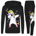 Kids Girls Rainbow Unicorn Dab Floss Hooded Top Legging Set Tracksuit 7-13 Years