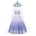 Frozen 2 inspired Snow Toddler Princess Costume Trailing Elsa Dress for Girls