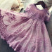 For Girls Flower Full Sleeve French Style Dresses For Children Kids Cotton Blend