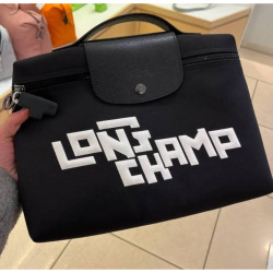 Longchamp LGP係列 尼龍字母logo手提包 公事包 英國限定版